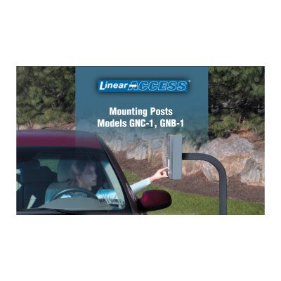 Linear Residential Entry System Gooseneck Pole, Curb Mount